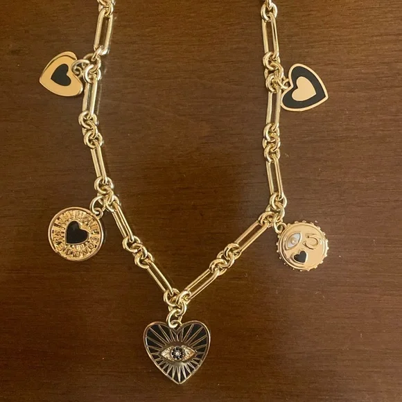 Rebecca Minkoff Gold Heart Charm Necklace - Picture 2 of 3